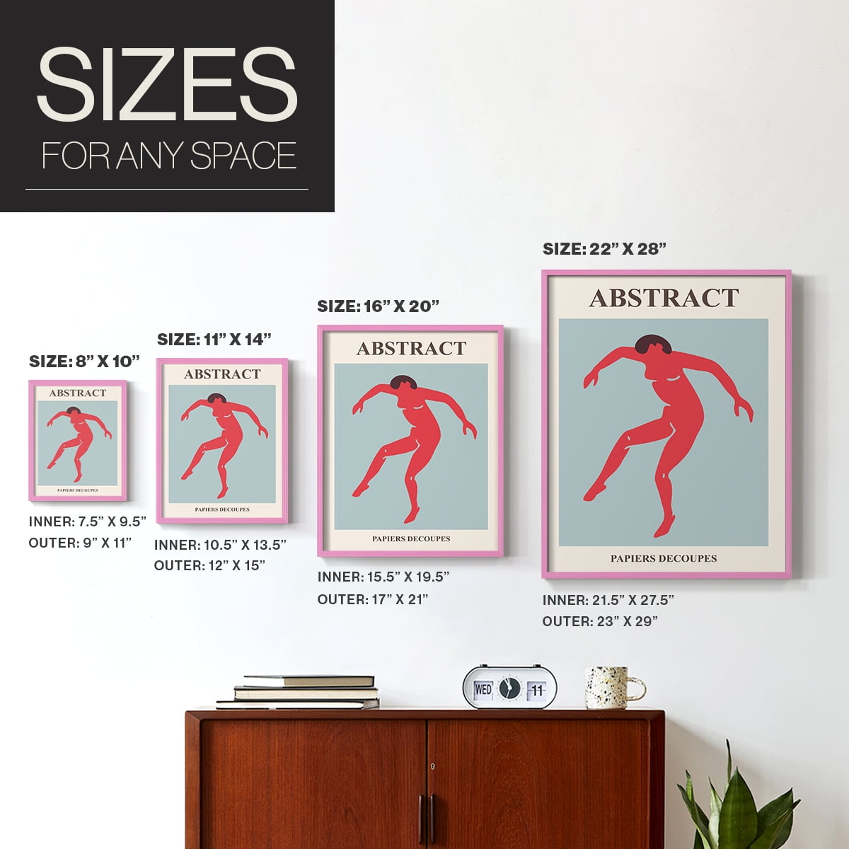 Matisse CXXV Framed Print in Pink Solid Wood 8 x 10 Framed Print