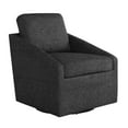 thumbnail image 3 of Studio Living Harvard Modern Swivel Accent Chair, Black Chenille Fabric, 3 of 8