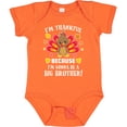 thumbnail image 3 of Inktastic Thanksgiving I'm Thankful Because I'm Gonna Be a Big Brother Boys or Girls Baby Bodysuit, 3 of 5