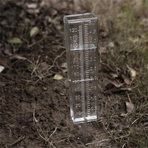 Pluviómetro de 120 ml, medidor de lluvia de plástico de doble escala, herramienta para medir la lluvia al aire libre