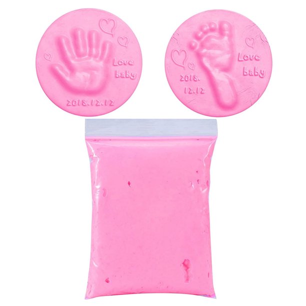 Kit de recuerdo de huellas y huellas de bebé de bricolaje | Arcilla suave y respetuosa con la piel | Moldeo de impresión de bebé fácil de usar para recién nacidos | Regalo perfecto para baby shower