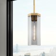 thumbnail image 2 of 463-1S-BB-G463-12SM Innovations Lighting Blakeley - 1 Light Stem Hung Pendant-5 Inch Wide and 16.5 Inch Tall-Brushed Brass Finish-Light Smoke Glass, 2 of 2