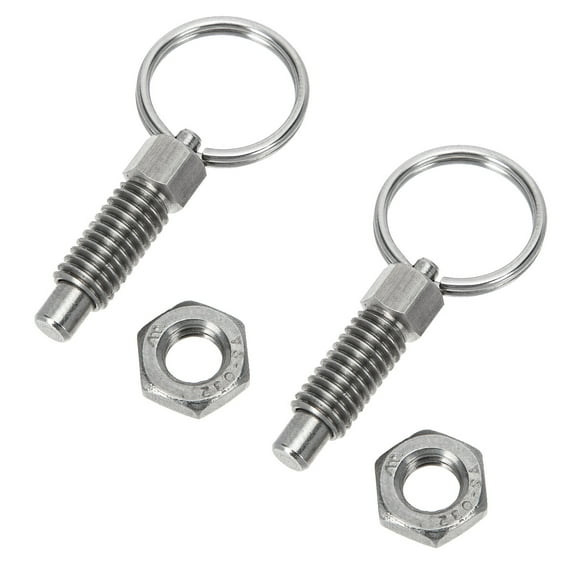Durable Spring Catch with Pulling Ring Design for Fastening 2pcs Silver Stainless Steel
