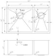 thumbnail image 2 of 30-in. W CSA Approved Chrome Kitchen Sink With Stainless Steel Finish And 18 Gauge, 2 of 2