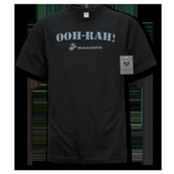 Military Graphics T-Shirt, Ooh-Rah, Black, Extra Large
