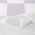 thumbnail image 5 of Manfei Modern Plaid Quilt Full,Contemporary Checkered Full Bedspread Sets,Purple,3 Pieces,1 Coverlet and 2 Pillowcases, 5 of 7