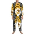 thumbnail image 3 of Fotbe Bee Gnome With Sunflower Pattern Long Sleeve Pajama Set for Men,Sleepwear Set,2-piece Loungewear Set,Soft PJs Comfy Nightwear with Pockets-XX-Large, 3 of 7