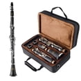 thumbnail image 1 of EASTROCK Clarinete Sib 17 teclas Material ABS Amplia gama de tonos Especialmente apto para principiantes y estudiantes con uso de herramientas y 2 barriles reemplazables, 1 of 5