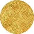 thumbnail image 1 of Ahgly Company Tapis Rond Lavable en Machine Intérieur Transitionnel Or Jaune Vif, 4 Pieds Rond, 1 of 7