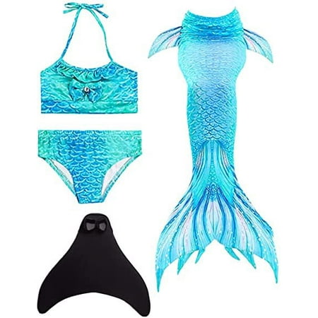 ecchou Girls Mermaid Tail Bikini Set, Swimming Costume | Walmart Canada