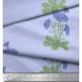thumbnail image 3 of Soimoi Poly Georgette Fabric Leaves & Floral Block Print Sewing Fabric Yard 52 Inch Wide, 3 of 3