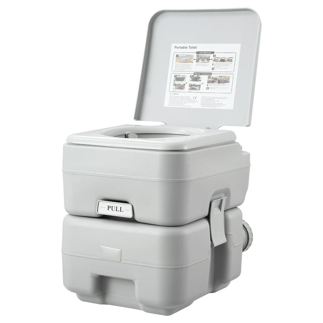 KFFKFF Lavabo Mobile pour Aventures en Plein Air, Unité d'Assainissement Portable avec Sac de Transport, Réservoir de Vidange de 5,3 Gal & Réservoir de Rinçage 3,2 Gal, Activé par Bouton, Haute Pression, Sécurisé et Sans Odeur