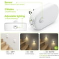 thumbnail image 3 of Night Light Plug In, Bright Motion Sensor Night Light (120 Lumens), Dimmable Smart Led Night Lights Plug Into Wall, 1-120Lm Brightness Nightlight For Bathroom, Hallway, Garage, Toilet (4 Pack), 3 of 7
