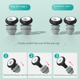 thumbnail image 4 of Nouveaux Bouchons d'Oreilles en Silicone à Réduction de Bruit Isolation Phonique Statique Protection Auditive Bouchons d'Oreilles Natation Imperméables Taille Taille Taille Bouchons d'Oreilles de Remplacement, 4 of 6