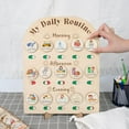 thumbnail image 3 of Daily Routine Chart for Kids, Visual Schedule, Routine Chart for Toddlers 3-5, Morning Bedtime Routine Chart for Toddlers, Wooden Chore Chart for Kids, 3 of 4