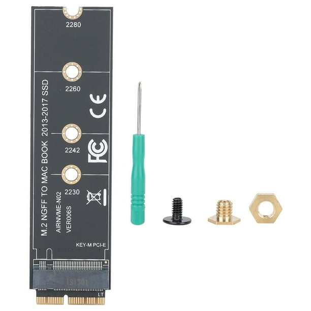 Tarjeta Adaptadora Unidad De Estado Sólido Abs Negra Apta Para Macbook Air En 2013-2017 M.2 Nvme Pcie3.0 Yuarrent EL009324-00