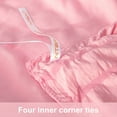 thumbnail image 3 of Ntbay 2-Piece Ultra Soft Textured Seersucker Twin Duvet Cover Set, Include Hidden Zipper Closure Comforter Cover with Corner Ties and 1 Pillowcase (Not Include Comforter and pillow), Pink, 3 of 4