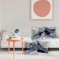 thumbnail image 2 of Modern Abstract Marble Texture Blue Gold Watercolor Print Art Home Bedroom Decorations Soft Throw Pillow Cover, Minimalist Drawing Pillow Case Pillowcase, 16x16 Inch 4 Pcs, 2 of 3