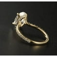 thumbnail image 2 of solitaire jewels 2.5CT Oval Moissanite Hidden Halo Engagement Ring For Women, 14K Yellow Gold, 2 of 6