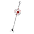 thumbnail image 3 of Belly Button Dangle 14G Curved Statement Stylish Belly Piercing Jewelry for, 3 of 7