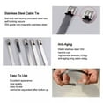 thumbnail image 4 of LUVCMFT 100 PCS Metal Zip Ties, 6" Stainless Steel Heavy Duty Self-Locking Cable Ties, 4 of 8