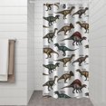 thumbnail image 2 of Cartoon Dinosaurs Names Pattern Shower Curtain 36"x72" ,Bathroom Decorative Shower Curtains Set with 12 Hooks,Modern Waterproof Washable Shower Curtain, 2 of 6