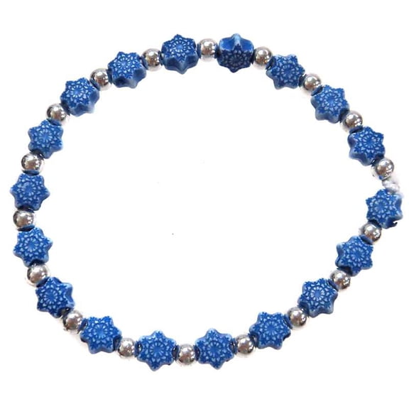 Frozen Snowflakes Bracelet (Dark Blue)