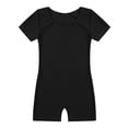 thumbnail image 3 of Oyolan Kids Boys Girls Short Sleeves Gymnastics Leotard Jumpsuit Unitard Ballet Dance Dancewear Black 4, 3 of 7
