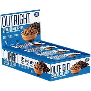 Outright Bar - Whole Food Almond Protein Bar - 12 Pack - MTS Nutrition - Almond Butter Chocolate Chip