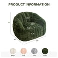 thumbnail image 2 of Puf MAXYOYO, con forma de concha gigante, verde, para adultos, 2 of 9