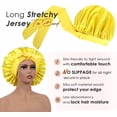 thumbnail image 4 of Silk Bonnet for Sleeping Women Satin Bonnet Double Layer Satin Lined Hair Bonnet with Tie Band Curly Hair, 4 of 11