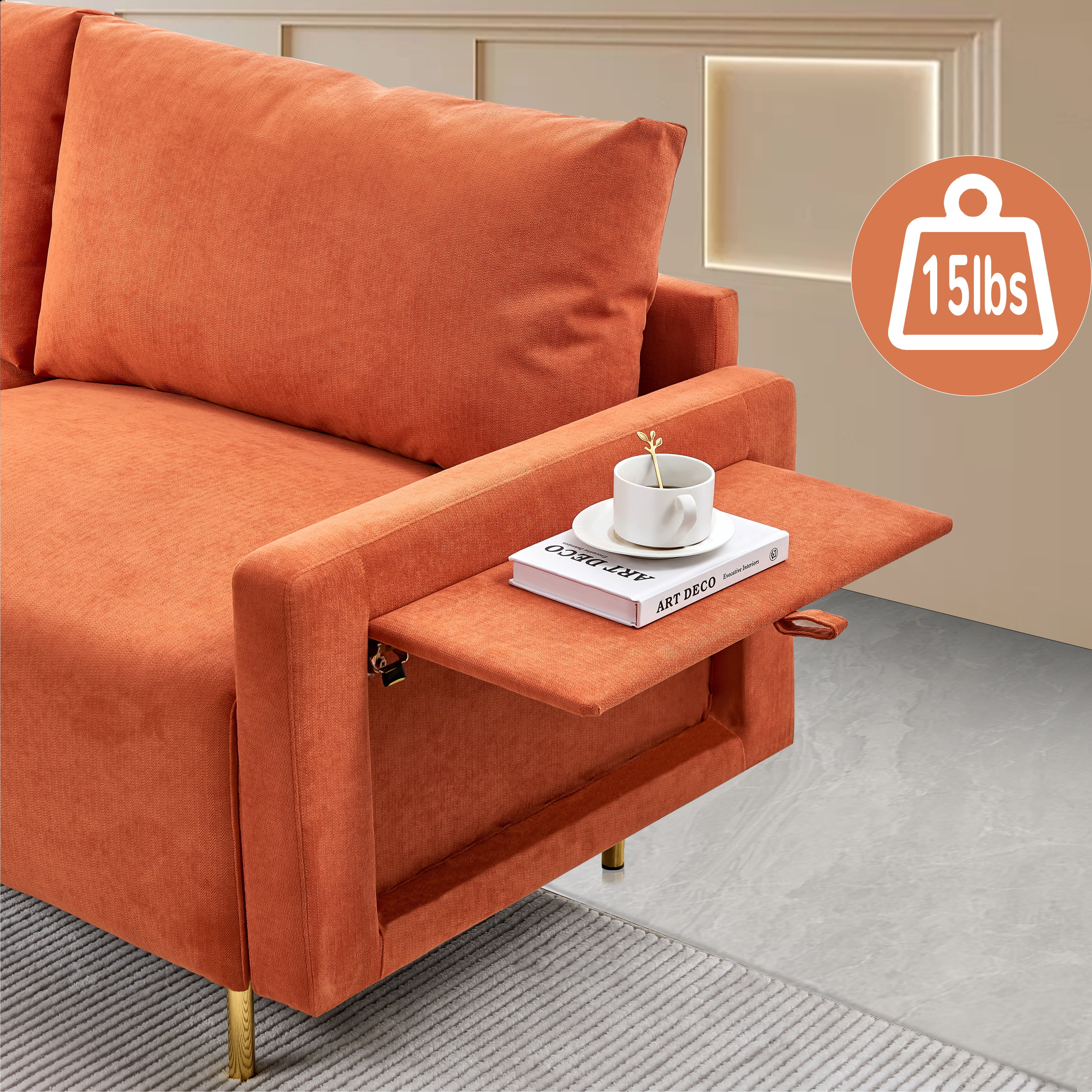 BSHTI 66.9 inch Modern Upholstered 2-Seat Loveseat Sofa,European style Loveseat Sofa for Livingroom(Navy Blue)