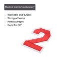 thumbnail image 3 of Uxcell Number Patches Embroidered Decorative Repair Patches Iron on Patches 2 Red 2" Height for Clothing 10Pcs, 3 of 5