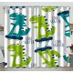 thumbnail image 1 of ABPHQTO Cool Skater Dinosaurio Cortina de ventana Cortina de cocina Cortinas de ventana Panel 130x210 cm (Dos piezas), 1 of 1