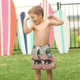 thumbnail image 4 of FORMRS Boys Swim Trunks Quick Dry Mesh Liner Boardshorts Sizes XS-XL, Pink Sleeping Cat, 4 of 7