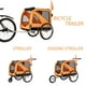 thumbnail image 4 of Fiximaster Dog Bike Trailer Load Bearing 40kg for Big Dog Pets Carts with a 12 inch Jogger Wheel and a 6" Swivel Stroller Wheel ShopWise Round, 4 of 10