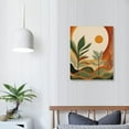thumbnail image 4 of COMIO Boho Wall Art , MidCentury Modern Wall Prints Framed Canvas Paintings Minimalist Abstract Geometric Beige Orange Moon Plant Desert Nature Illustrations Artwork, Boho Wall Decor Ready To Hang, 4 of 5
