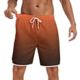thumbnail image 7 of PNTUTB Fashionable Shorts for Men Casual Shorts Gradient Elastic Waistband Drawstring Lining Quick-Dry Fabric Loose Comfortable Beach Shorts with Pockets, 7 of 7