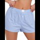 thumbnail image 4 of Pantalones Cortos de Pijama A Cuadros Y2K para Mujer, Tipo Bóxer Elástico, Estilo Urbano Raya S, 4 of 10