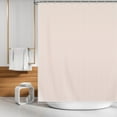 thumbnail image 4 of Dznils Boho Tassel Shower Curtain with Hooks, Farmhouse Thick Cloth Linen Fabric Bathroom Curtain, Cream, 72" x 72", 4 of 9