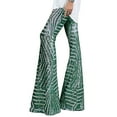 thumbnail image 2 of Lindreshi Sweatpants Women Clearance Women's Fashion Sequins Solid Wide Leg High Waist Loose And Comfortable Pants, 2 of 3