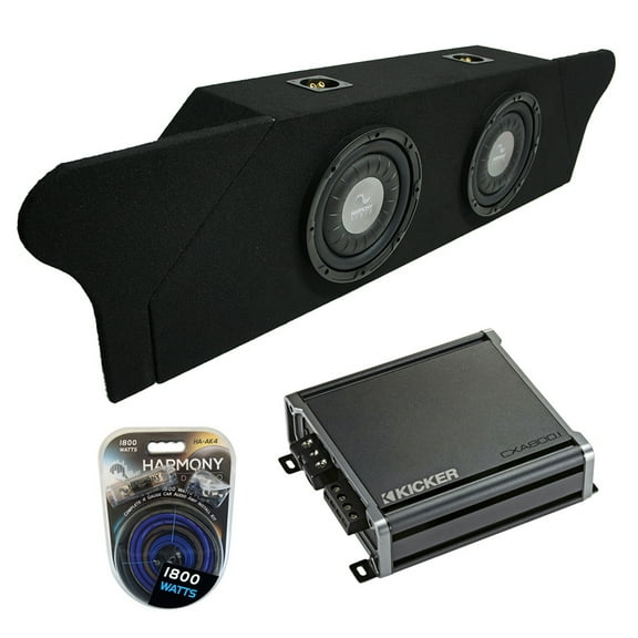 2012-2015 Chevy Camaro Coupe Trunk Harmony F124 Dual 12" Sub Box & CXA800.1 Amp