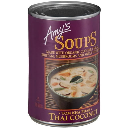 Amy's Soups Tom Kha Phak Thai Coconut Soup, 14.1 oz, (Pack of