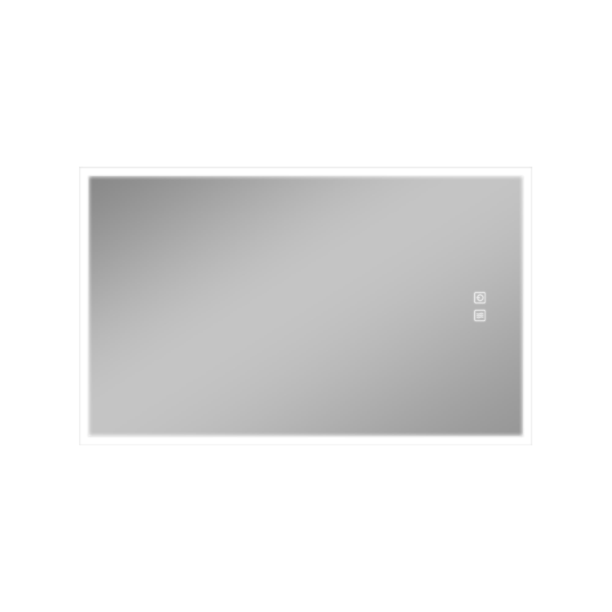 51"x31" Edge LED Lighted Wall Mounted Bathroom Mirror Modern Rectrangle Vanity Mirror with Anti-Fog,Silver