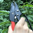 thumbnail image 5 of 8" Heavy-Duty Ratchet Anvil Pruning Shears, Reinforced Handle, Garden Clippers, Hand Pruner Scissors Red, 5 of 6