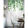 thumbnail image 5 of Country Leaves Sheer Curtains 72 Inches Long 2 Panels Set, Window Sheer Curtains for Living Room/Bedroom, Watercolor Green Leaf Branches Vine Botanical Light Filtering Rod Pocket Curtain 52''x72''x2, 5 of 8