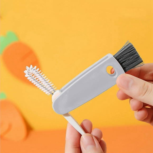 Product Cleaning Brush2 | Carrot Design Cup Lid Cleaning Brush For Reusable Bottles Compact 13cm Scrubber For Cup Lids And Kitchen Cleaning Tool Durable Body