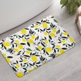 thumbnail image 2 of Yellow Lemon Fruit Leaves White Pattern Bathroom Rugs Mat,Non Slip Microfiber Bathroom Rug,Rubber Backing,Soft Bathroom Mats for Bathroom Floor,Tub and Shower,17x27in(43x68cm), 2 of 5