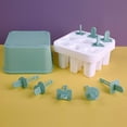 thumbnail image 4 of Holzlrgus 9 Piece Ice Pop Molds, Reusable Homemade Silicone Popsicles Molds, Multiple Shapes Ice Cream Mold for kids, DIY Popsicle Maker, BPA Free (9 Cavities-Blue), 4 of 6