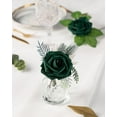 thumbnail image 3 of 25Pcs Artificial Roses Flowers Fake Roses with Stems Real Touch Foam Flowers for DIY Wedding Bouquet Baby Shower Centerpiece Floral Arrangement Party Home Decor(Hunt Green), 3 of 5
